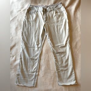 White-Wash Wrangler Wide Leg Cropped Jeans